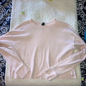 Wildfable Cropped Waffle Knit Longsleeve
